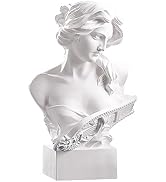 Midremer 11.7 Inch Greek Statue of Musical Goddess, Classic Roman Head Bust Greek Mythology Sculp...