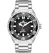 NORTH EDGE Solar Powered Dive Watch Women Men’s Watch, 1000FT/300M Water Resistance, Luminous Dia...