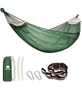 Anyoo Camping Hammock Breathable Fabric Hammock with Spreader Bar for Hanging Sturdy Hammock Up t...