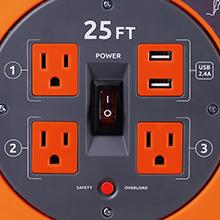 Cord Reel, Power Management, Power Strip, Extension Cord