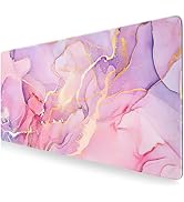 KAROMUS Pink Desk Mat,XXL Large Computer Gaming Mouse Pad for Desktop,Non-Slip Big Mousepad,Water...