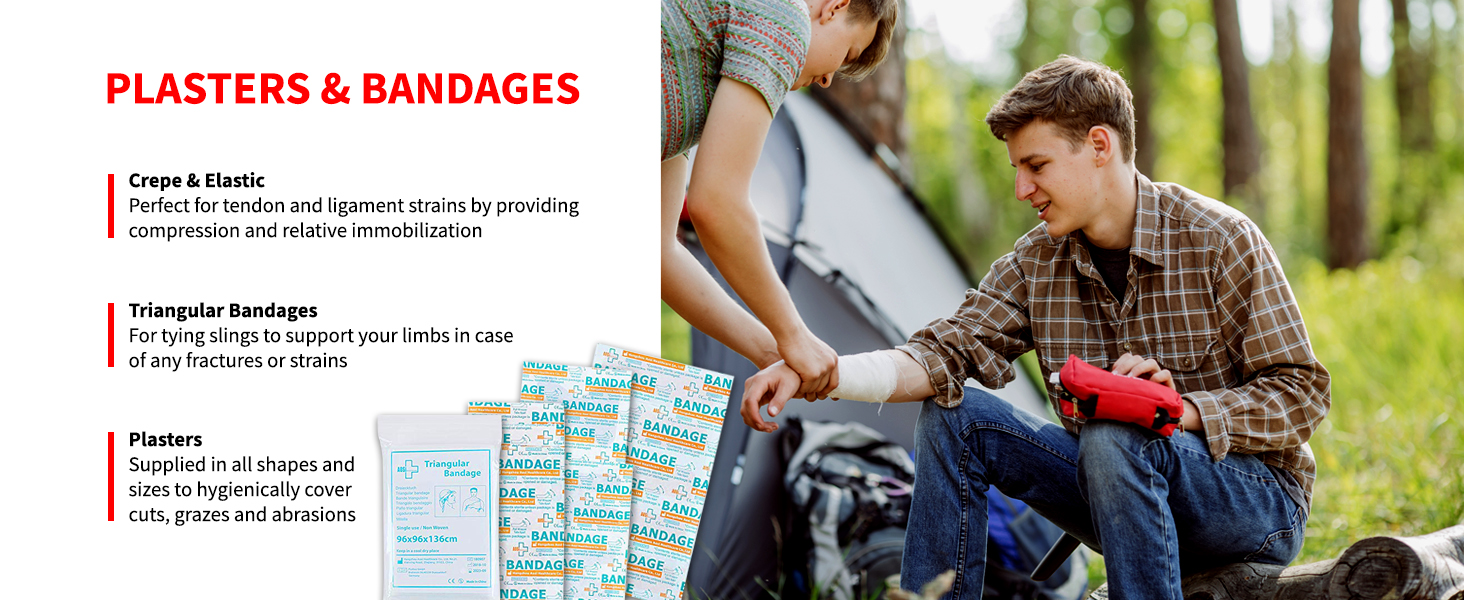 First Aid Kit - 100 Piece - Small First Aid Safety Kits for Camping