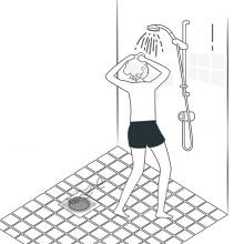 Sticker Hair Catcher shower drain disposable