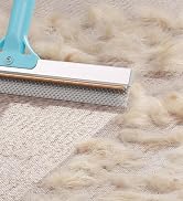 JOYMOOP Carpet Rake for Pet Hair Removal, 63" Adjustable Long Handle Pet Hair Removal Tool, Cat D...
