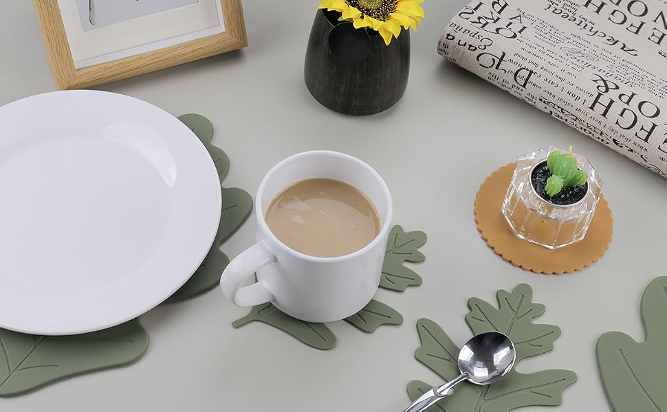 leaf coasters