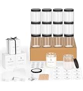 FavorFlavor 12pcs Canning Jars with Iron Lids