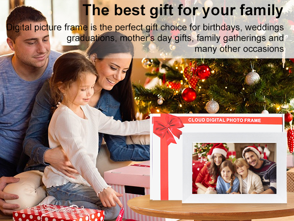 frameo white wifi digital picture frame 10.1 inch smart electronic load from phone for photos