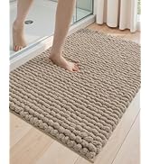 DEXI Bathroom Rugs 24x36, Non Slip Washable Bath Mat, Luxury Chenille Super Absorbent Ultra Thick...