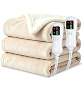 Electric Blanket Queen Size 84"x90",Heating Blanket, Soft Flannel Heated Blanket, 9 Heating Level...