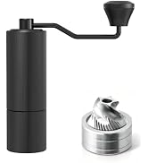 Soenglyun Mini Manual Coffee Grinder, 30+ Adjustable Settings, Black Metal | Portable & Compact, ...