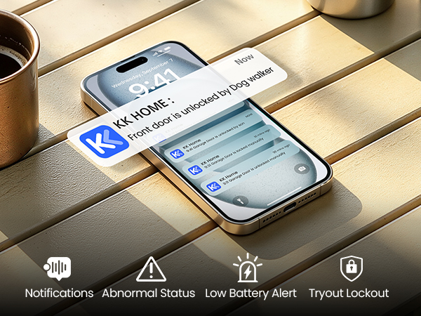 keypad door lock with handle Real-time Notifications