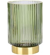 Tiita Glass Makeup Brush Holder Organizer - Crystal Clear Desktop Stationery Storage for Cosmetic...