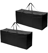TMWEFUSC 2 Pack Patio Furniture Storage Bag Extra Large Protective Cushion Cover with Zippered Wa...