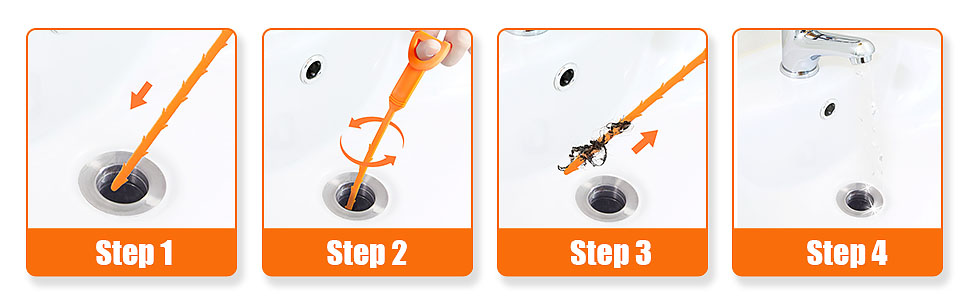 easy to use : 1. insert 2. twist 3. pull 4. clean