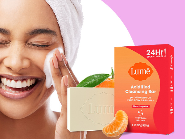 Lume Acidified Cleansing Bar in Clean Tangerine