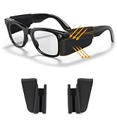 specheer Safety Glasses Side Shields - Silicone Side Shields Compatible with Ray-Ban Meta Wayfare...