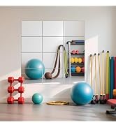 Ruomeng Home Gym Mirror Tiles - 12" x 16" x 12Pcs Frameless Full Length Wall Mirror Tiles Wall Mo...