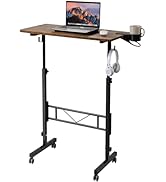 SIDUCAL Standing Desk Adjustable Height, Rustic Brown