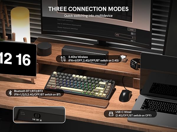 three mode keyboard
