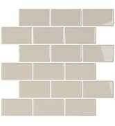 VEELIKE Pastel Beige Peel and Stick Backsplash Subway Stick on Back Splash Tiles for Kitchen Bath...