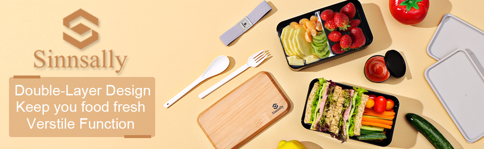 Leakproof Microwavable Lunch Box Containers with Accessories