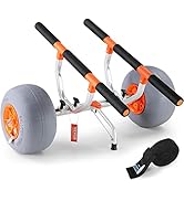 VEVOR Heavy Duty Kayak Cart, 350lbs Load Capacity, Detachable Canoe Trolley with 13'' Beach Wheel...