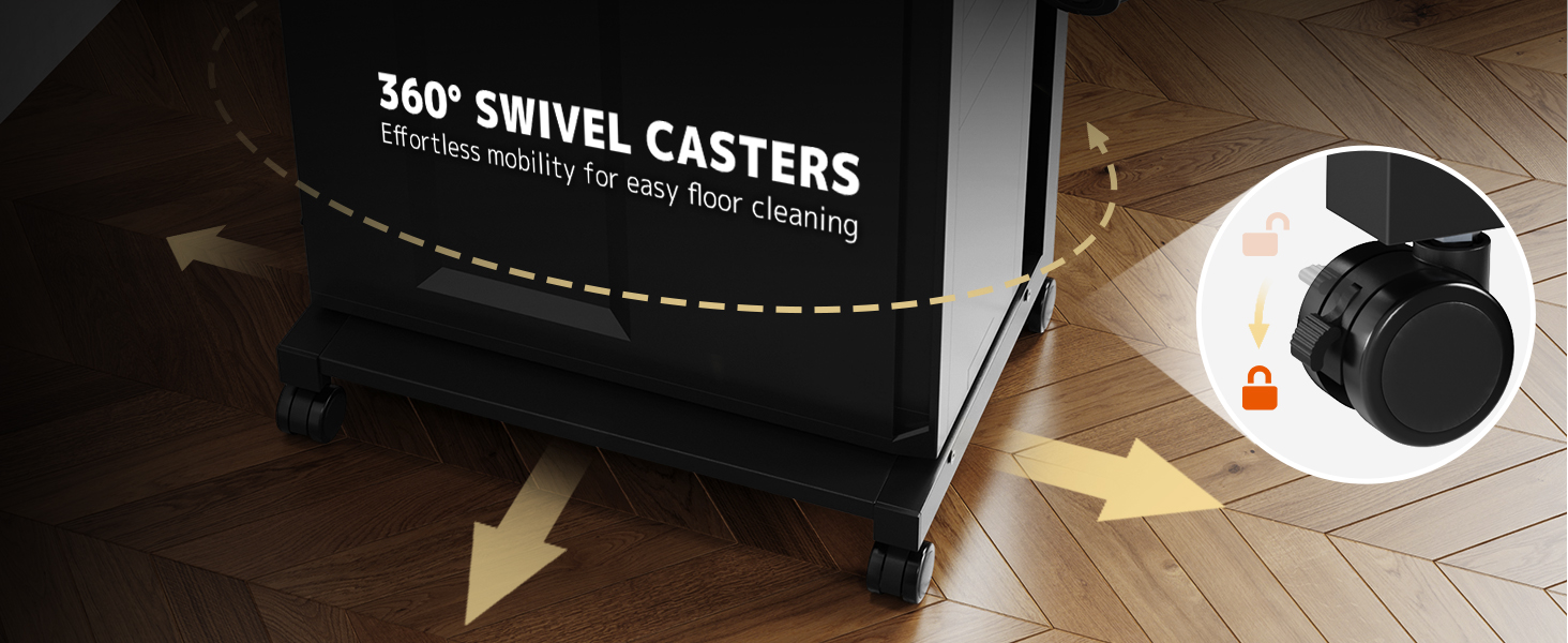 360° Swivel Casters