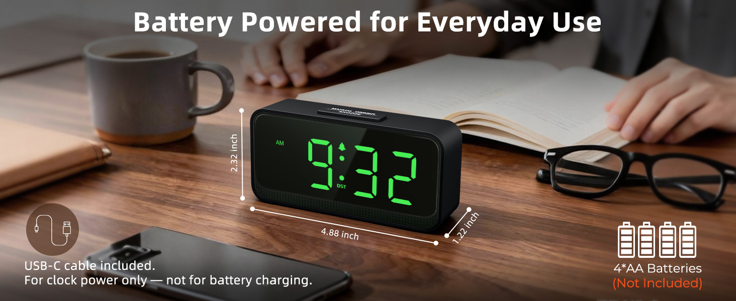 battery operated alarm clock