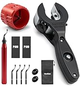 12 Pcs Ratcheting Pipe Cutter Tool Kit, Heavy-Duty Copper & PVC Pipe Cutter, Tubing Cutter 5/16" ...