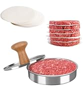 Cook Guy Stainless Steel Burger Press Patty Maker – Non-Stick Hamburger Press for Grilling, BBQs,...