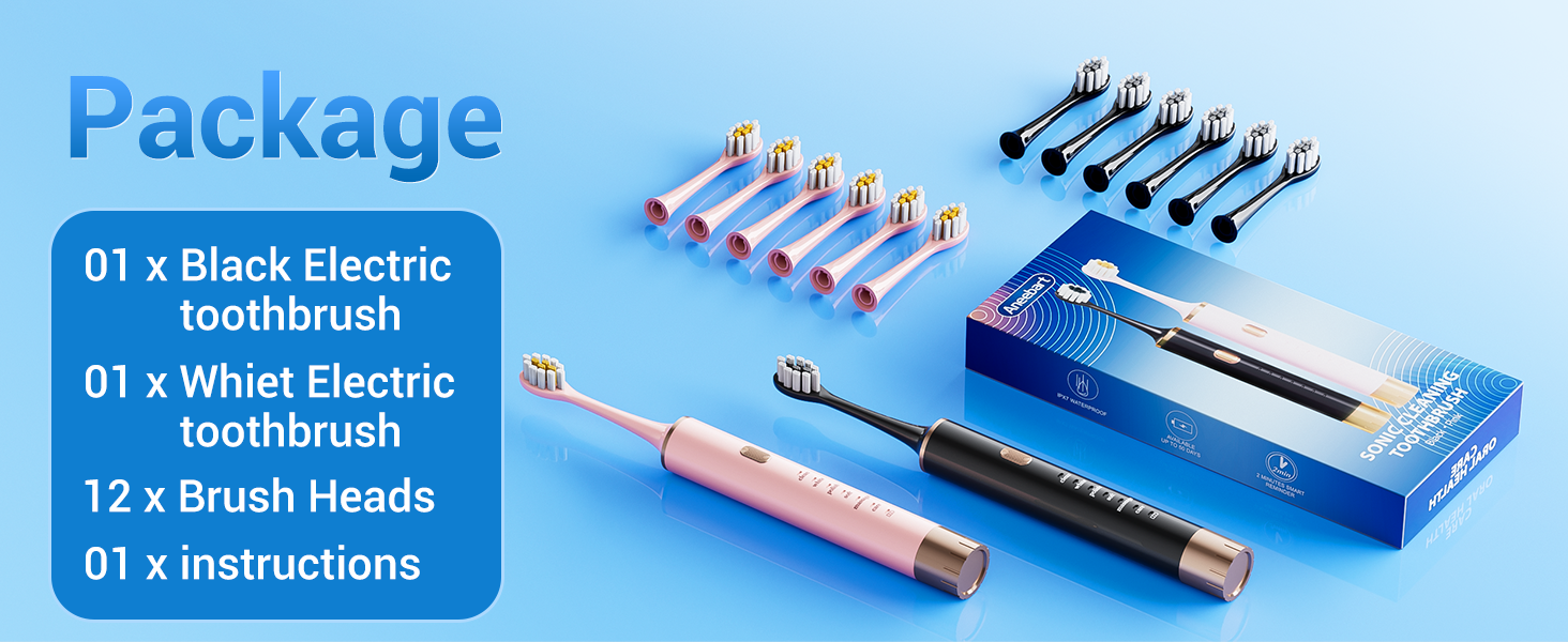 2 Pack Electric Toothbrush