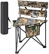 WTVIDAS Hunting Chair Extra Large Tripod Chair with Backrest Portable Camping Chair for Fishing B...