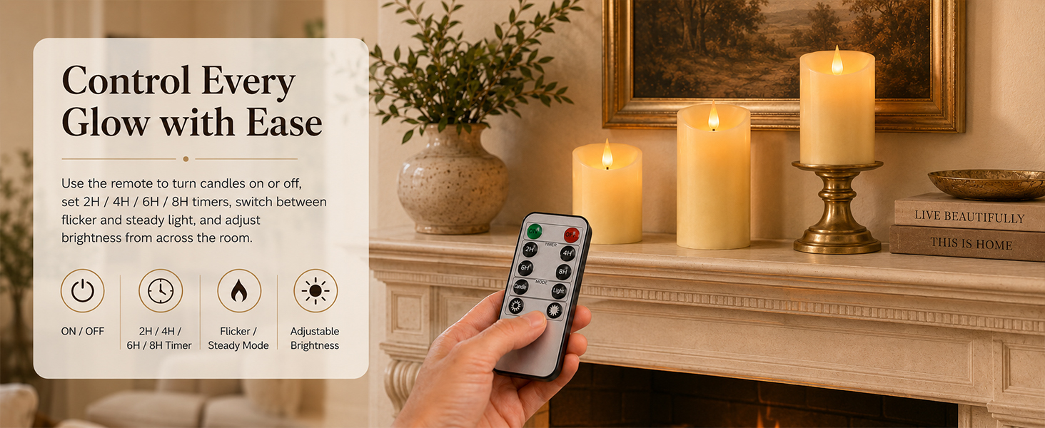 flameless candles with remote