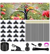 Drip Irrigation System for Garden - 360°Adjustable Garden Watering System 66FT with 20 Nozzles, D...