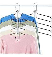 Clothes Hangers Space Saving Shirt Hangers, Lomrsiul Non Slip PVC Coating Multi Blouse Hangers Sh...