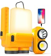 Anhay Rechargeable LED Camping Lantern, Dimmable Lantern Flashlight with Hook, Waterproof Spotlig...