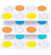 3 pcs Rectangular Paint Tray Palettes for Kids,Plastic Paint Pallet with 8 Wells Rectangular Wate...