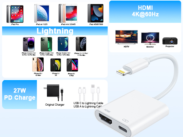lighting to hdmi cable for iphone