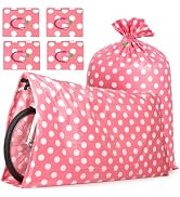 Mezchi 4 Pack 70 x 40 Inch Extra Large Jumbo Bike Gift Bag, Oversize Plastic Big Gift Bags with R...
