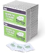 Flents Lens Wipes, Wipe 'N Clear, 150 Count, Pre-Moistened, Streak-Free, Safe for Glasses, Sungla...