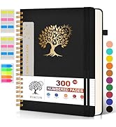Large Spiral Notebook with 300 Numbered Pages - A4 Spiral Journal for Writing, College Ruled Line...