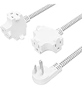 2 Pack 3 Outlet Extension Cord Power Strip, 8 Ft Extension Cord, Use in Office, Travel or Home,13...