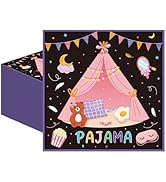 50PCS Pajama Party Napkins Sleepover Party Supplies for Girls Pajama Party Decorations Slumber Th...