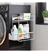 2 Tier Magnetic Shelves for Washing Machine with Pull Out Metal Drawer | Magnetic Spice Rack for ...