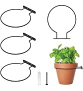 6 Inch 4 Pack Metal Flower Pot Holder Rings – Wall Mount Planter Brackets, Heavy Duty Plant Hange...
