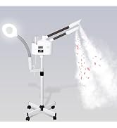 HomGarden Pro 3 in 1 Facial Steamer for Face Deep Cleaning, 5X LED Floor Magnifying Lamp UV Ozone...