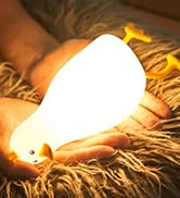 SALUOKE Cute Duck Night Light: LED Baby Silicone Duck Lamp - 7 Colors Kids Night Lamp - Rechargea...