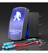 Rocker Switch Sasquatch Lights,Laser Etched Toggle Switch ON/Off SPST 5Pin 12V 24V Switch Jumper ...