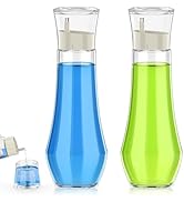 BTIFU Glass Mouthwash Dispenser for Bathroom, 8.8oz Refillable Mouth Wash Container Bottle with L...