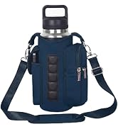 AORTDES Magnetic Gym Tote,18-40oz Water Bottle Bag Holder,Neoprene Case Pouch with Phone Pocket,M...